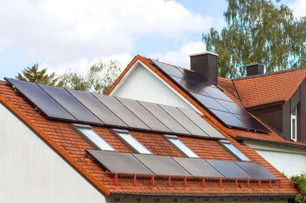 Energy-efficient home with a full solar and battery system